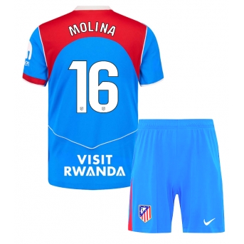 Billige Fotballdrakt Atletico Madrid Nahuel Molina #16 Replika Tredjedraktsett Barn 2025-26 Kortermet (med bukser)